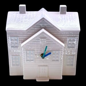 VTG 1980s Rune Naito Kawaii Love Space Ceramic House Clock | Rare Japan Art Pop